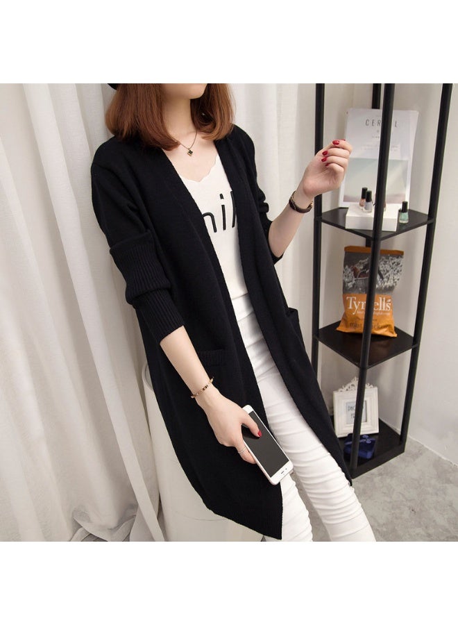 NIBEMINENT Autumn Winter Knitted Sweater Women Long Cardigan Korean Fashion Female Cardigans Long Sleeve Women Coat Jacket Ladies Outerwear - Image 1