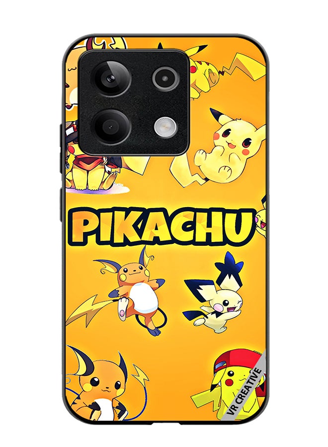 VR CREATIVE Protective Case Cover For Xiaomi Poco X6 Pikachu Surfing Design Multicolour - Image 1