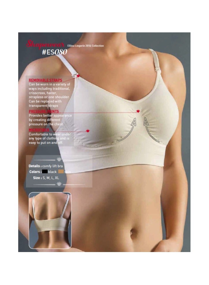 Ellina Padded Bra - Band for Women Girls Beige  - Image 1