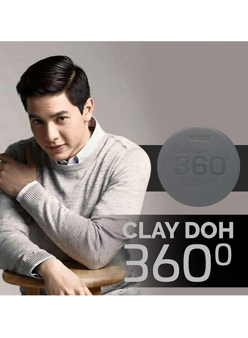 Bench/Fix Professional Clay Doh 360 Hair Molding Clay Easy Rinse Formula 2.82 ounces / 80 grams - Image 3