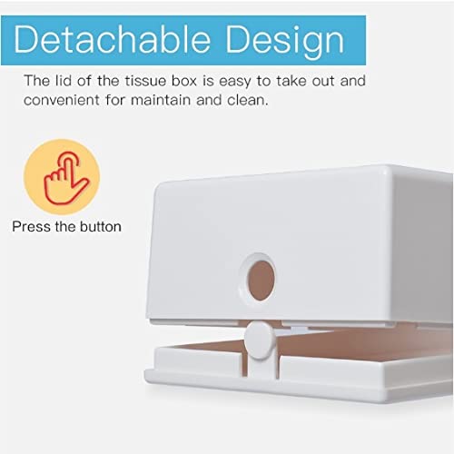 TARGET HYGIENE Target HYGEINE Table Top Facial Tissue Paper Holder Dispenser with Lock FT Tissue Paper Dispenser White - Image 3
