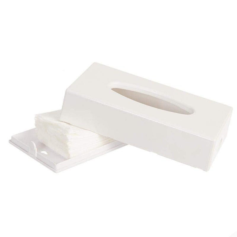 TARGET HYGIENE Target HYGEINE Table Top Facial Tissue Paper Holder Dispenser with Lock FT Tissue Paper Dispenser White - Image 4