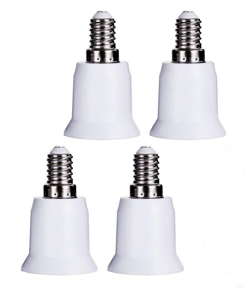 Ascension ascension E14 to E27 Screw Base Socket Lamp Holder Light Bulb Converter Adapter E14E27 Pack of 4  - Image 1