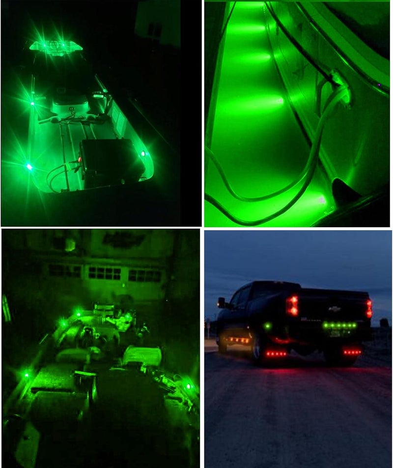 NBWDY 10pc 3/4" Inch Mount Green LED Bullet Marker Lights for Trucks, RVs, and Trailers - Image 3