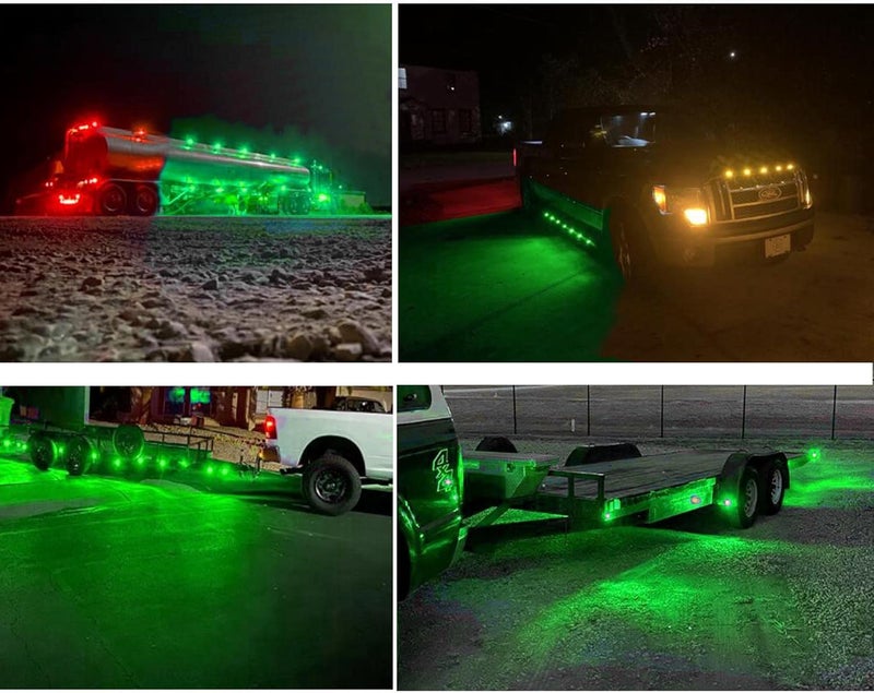 NBWDY 10pc 3/4" Inch Mount Green LED Bullet Marker Lights for Trucks, RVs, and Trailers - Image 2