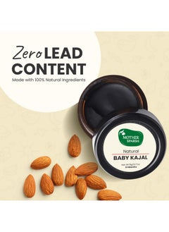 Mother Sparsh 100% Natural Baby Kajal With Zero Lead Content, Irritation Free & Safe For Newborn Babies, With Almond & Pure Cow Ghee, Nourishes & Thicken Baby Eyelashes - 5Gm  - Image 2
