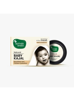 100% Natural Baby Kajal With Zero Lead Content, Irritation Free & Safe For Newborn Babies, With Almond & Pure Cow Ghee, Nourishes & Thicken Baby Eyelashes - 5Gm