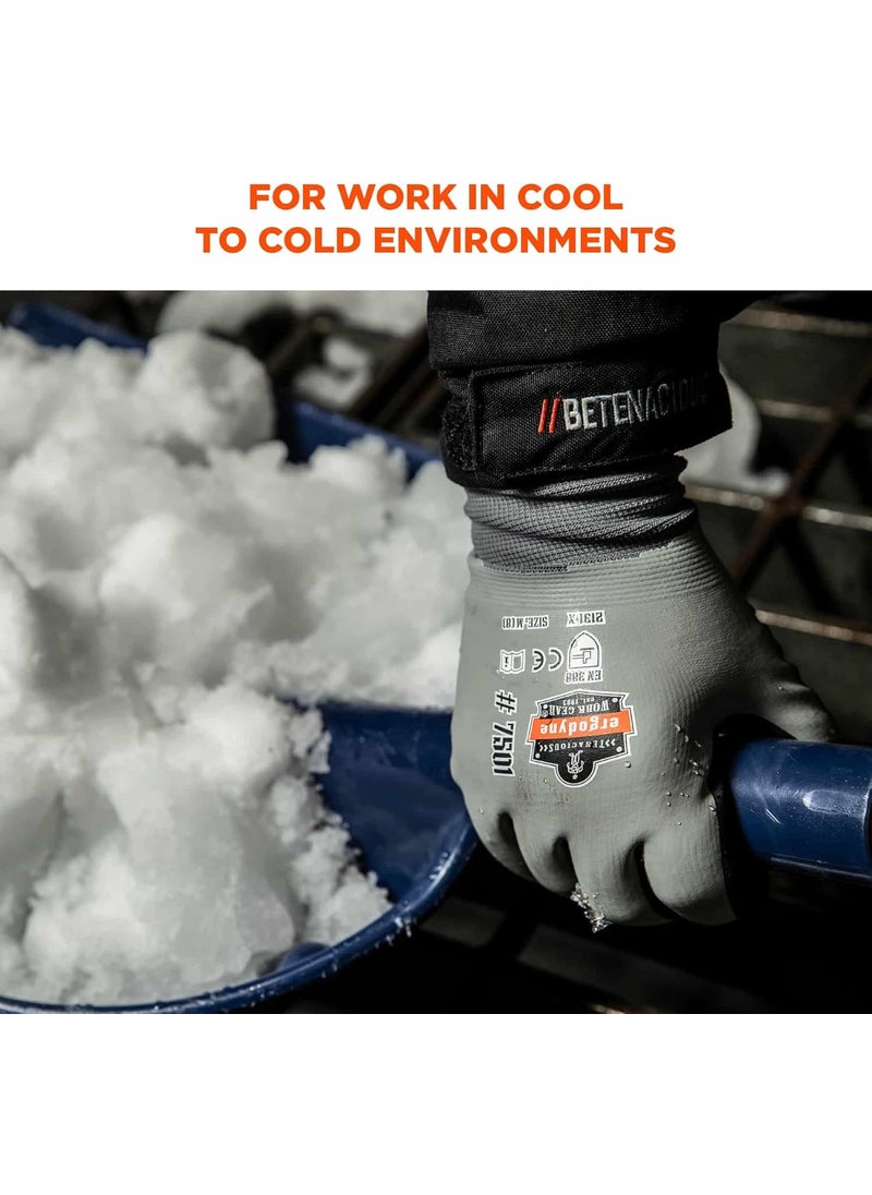 Ergodyne Ergodyne ProFlex 7501 Coated Waterproof Winter Work Gloves Gray Large 1 Pair  - Image 2