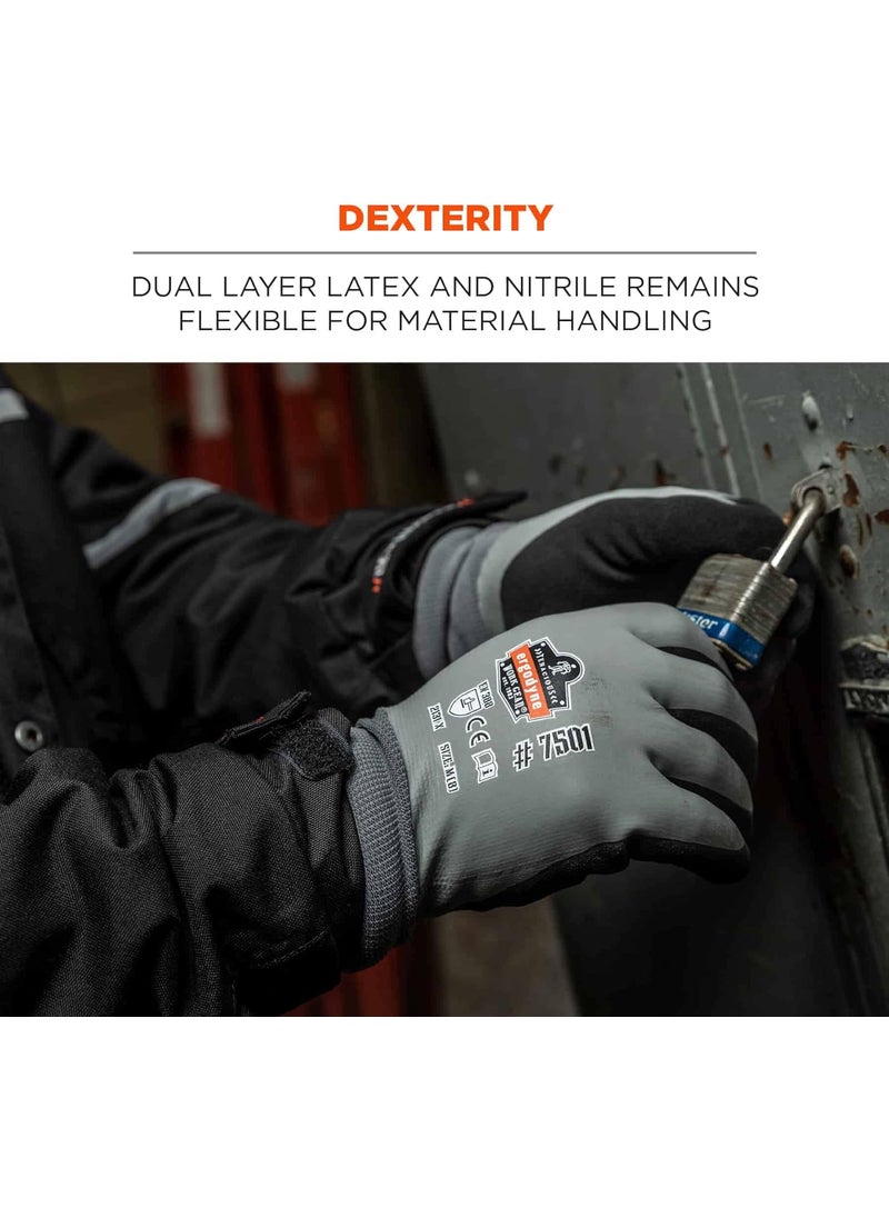 Ergodyne Ergodyne ProFlex 7501 Coated Waterproof Winter Work Gloves Gray Large 1 Pair  - Image 5