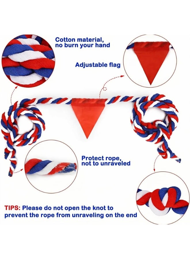 حبل شد الحبل بطول 60 قدمًا - ألعاب خارجية للكبار والعائلة، حبل قطني متعدد الألوان - Image 3