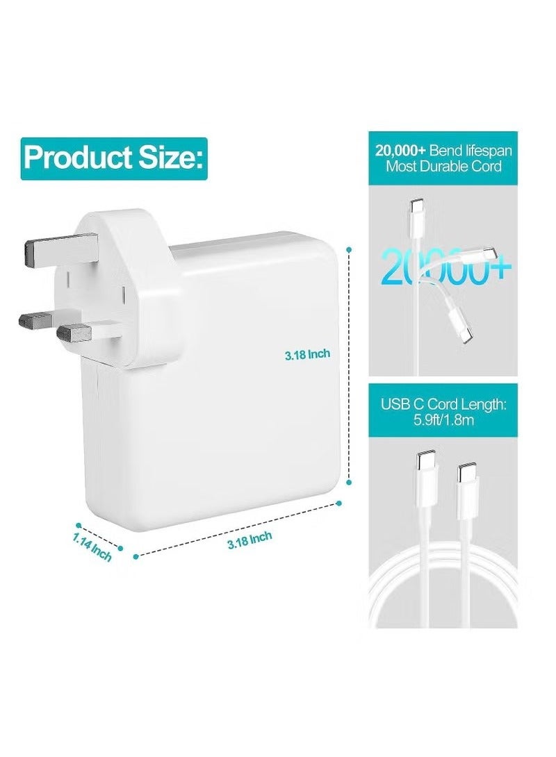 MacBook Pro Charger for MacBook Air Charger 96W USB C Laptop Charger for ipad Pro Computer All USB-C Devices,Included Type C Cable - Image 4