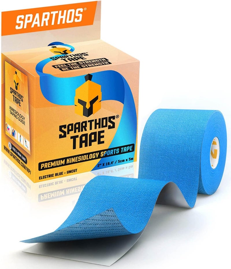 Sparthos Kinesiology Tape - Incredible Support for Athletic Sports and Recovery - Free Kinesiology Taping Guide! - Uncut 2 inch x 16.4 feet Roll - Image 1