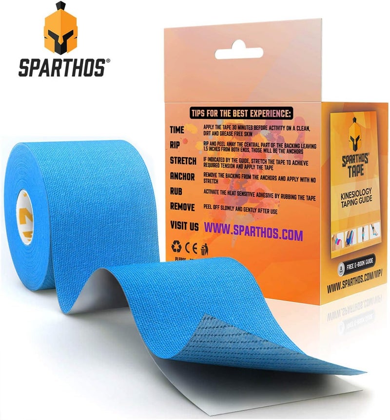 Sparthos Kinesiology Tape - Incredible Support for Athletic Sports and Recovery - Free Kinesiology Taping Guide! - Uncut 2 inch x 16.4 feet Roll - Image 2