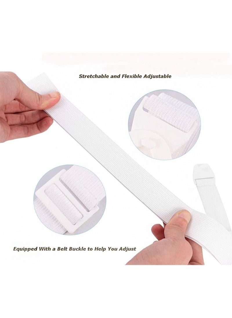 Aikanbo - Lightweight Stoma Belt，Portable Adjustable Length with Stoma Hernia Strap for Post-Post Care After Colostomy Ileostomy Surgery (White) - Image 1