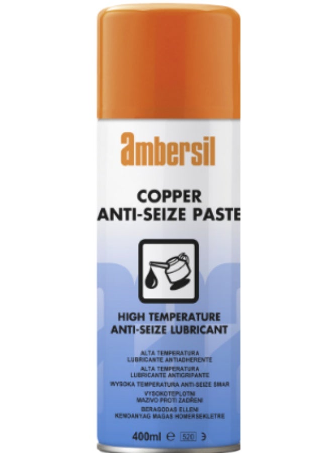 امبيرسيل AMBERSIL COPPER ANTI-SEIZE PASTE 400ML بخاخ شحم معجون نحاسي مضاد للقفش – حماية فائقة من التآكل والالتصاق في درجات الحرارة العالية - Image 1