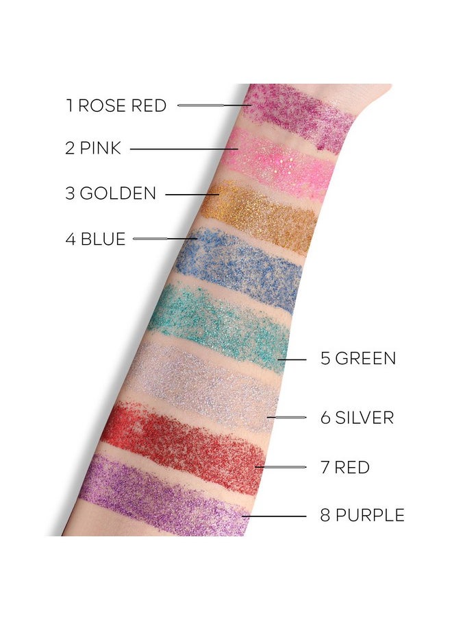 KYDA KYDA Body Glitter Stick, Chunky Glitter Gel for Face Body Hair, Sparkling Holographic Mermaid Sequins Paint, Lasting Multiuse Makeup Glitter Gel, Blue  - Image 5