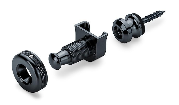 Schaller 14010401 Security Straplocks, Black Chrome - Image 3