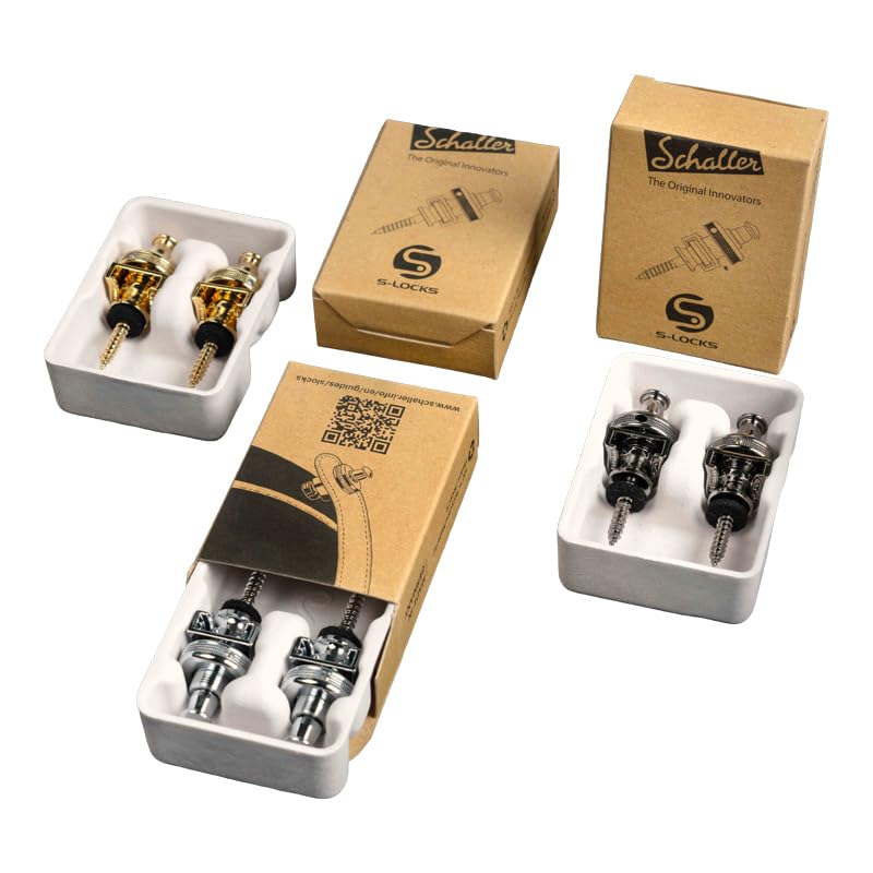 Schaller 14010401 Security Straplocks, Black Chrome - Image 2