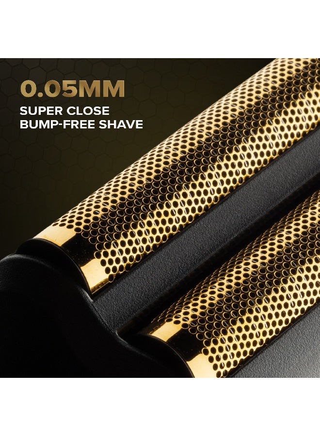 Wahl Professional 5 Star Vanish Shaver | Cord-Cordless |2 Independent Cutting Bars | Gold Foil | 3 Pin - GCC - Image 3