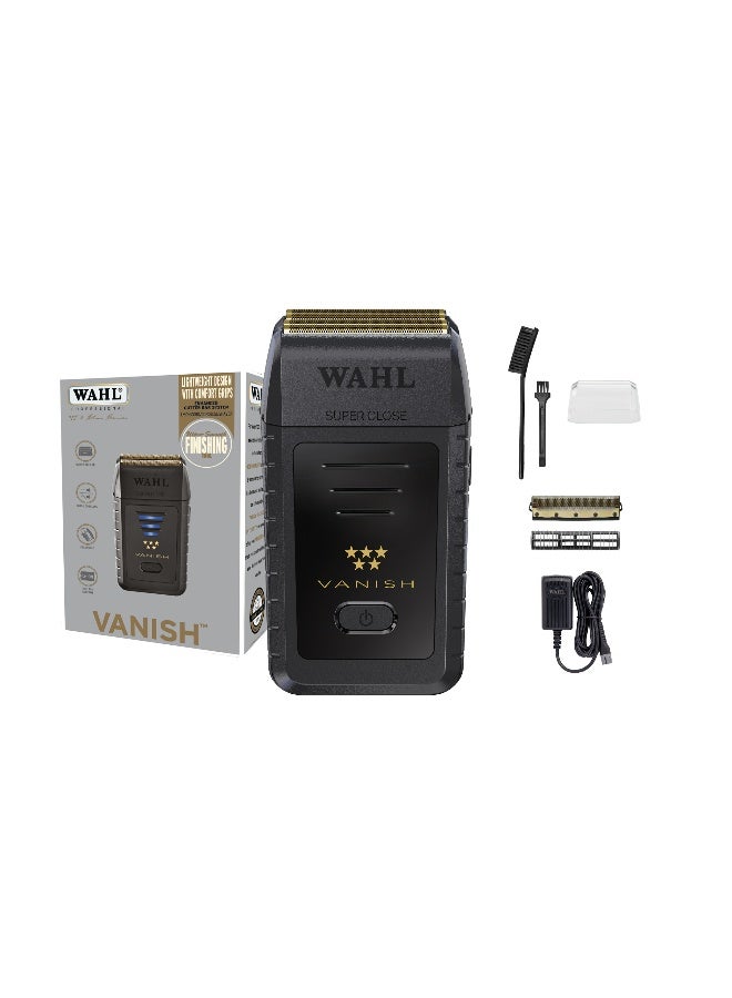 Wahl Professional 5 Star Vanish Shaver | Cord-Cordless |2 Independent Cutting Bars | Gold Foil | 3 Pin - GCC - Image 1
