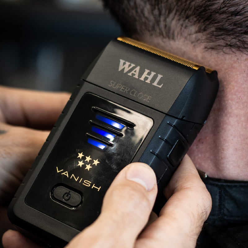 Wahl Professional 5 Star Vanish Shaver | Cord-Cordless |2 Independent Cutting Bars | Gold Foil | 3 Pin - GCC - Image 5