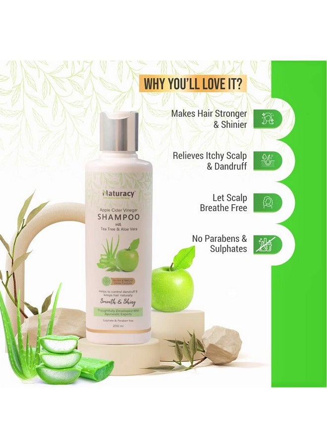 Naturacy Apple Cider Vinegar Shampoo For Dull & Damaged Hair (200Ml)  - Image 3