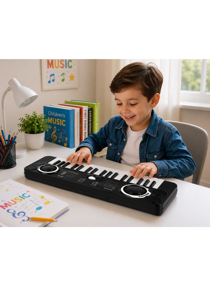 37-Key Kids Electronic Piano Keyboard With Built-In Speakers, Portable Musical Organ With Multiple Rhythms & Tones, Educational Music Learning Toy For Beginners Ages 3+ - Image 3