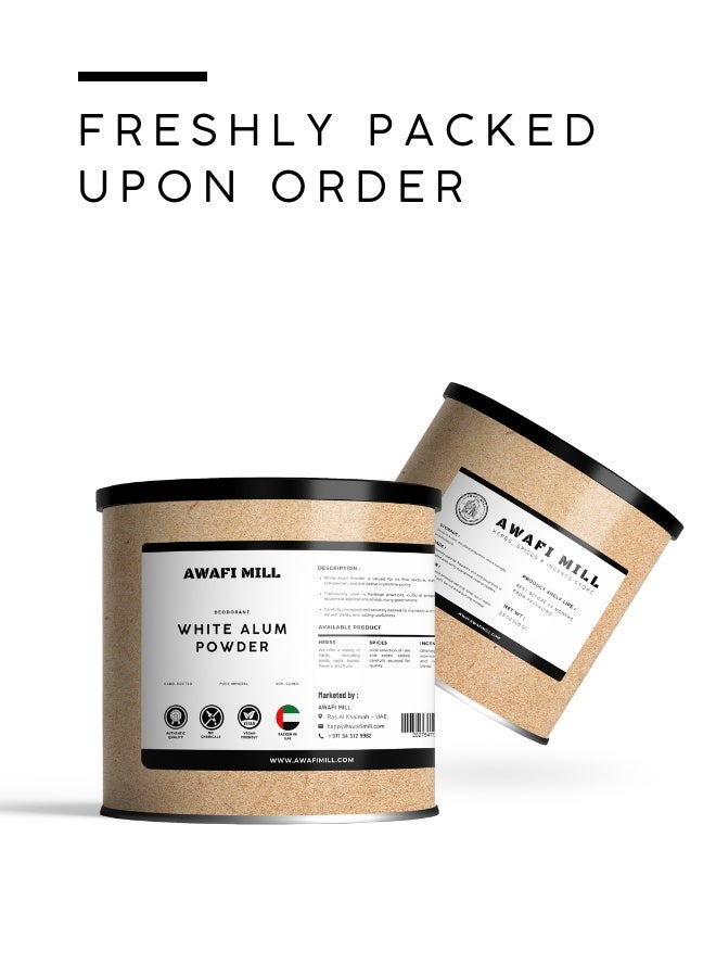 Awafi Mill White Alum Powder | Natural and Freshly Ground 100 g | 3.5 Oz - Image 5