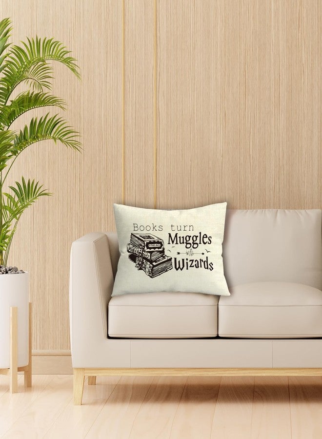 Giosve Books Turn Into Wizards Throw Pillow Case, Gift for Book Lover, Book Club Gift, College Dormitory Decor, Bedroom Reading Book Club Decor, 18 x 18 Inch Cushion Cover for Sofa Couch Bed (12x20) - Image 2