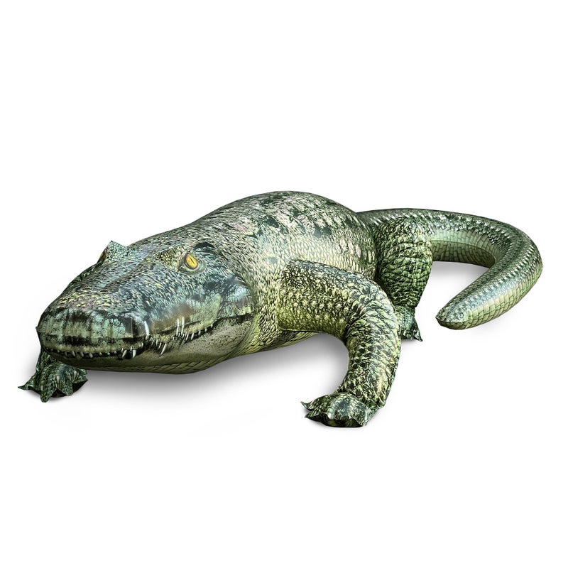 Jet Creations 49â€ Long Inflatable Alligator Toy, Green, Realistic Africa Animal Design, Garden Decor, Photo Wildlife Safari Theme Decoration, Bird Deterrent, Thanksgiving Christmas Winter1 pc - Image 1