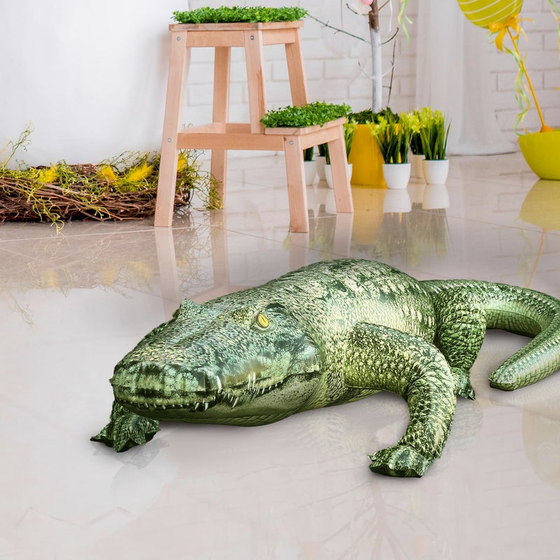 Jet Creations 49â€ Long Inflatable Alligator Toy, Green, Realistic Africa Animal Design, Garden Decor, Photo Wildlife Safari Theme Decoration, Bird Deterrent, Thanksgiving Christmas Winter1 pc - Image 5