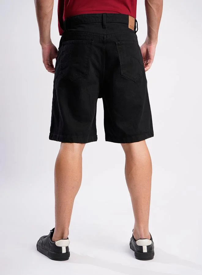 ستايلي Men Black Relaxed Fit Denim Shorts By Bene Kleed