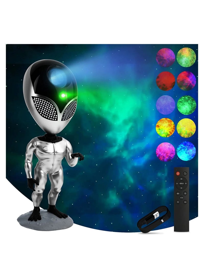 Generic - Astronaut Interstellar Visitors Star Projector: Nebula Speaker & Remote Controlled Timed Galaxy Projector for Game Room & Party Ceiling - Image 1