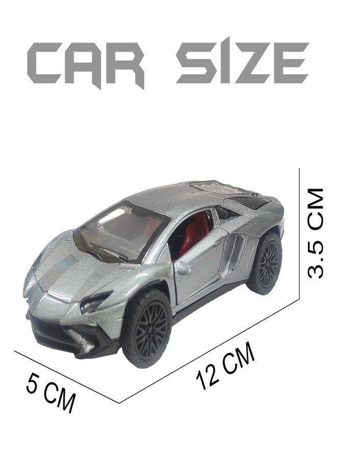 VGRASSP Alloy Metal Body Pull Back Action Mini Die Cast Car Toy for Kids - Rubber Tyres, Realistic Design Openable Doors and Boot Off-Road Scale Model Vehicle - Color As Per Stock (Style 2) - Image 3