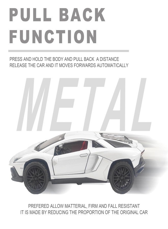 VGRASSP Alloy Metal Body Pull Back Action Mini Die Cast Car Toy for Kids - Rubber Tyres, Realistic Design Openable Doors and Boot Off-Road Scale Model Vehicle - Color As Per Stock (Style 2) - Image 4