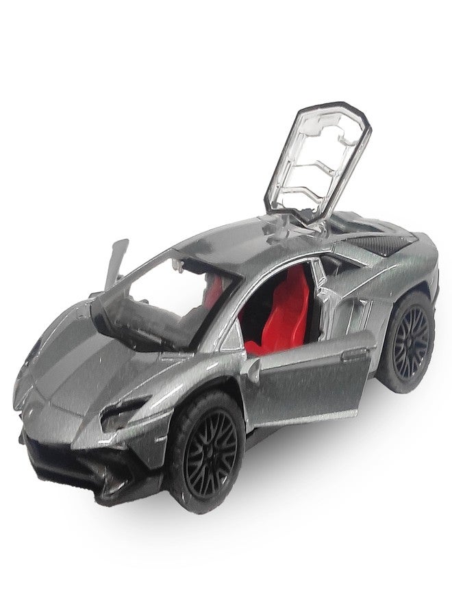 VGRASSP Alloy Metal Body Pull Back Action Mini Die Cast Car Toy for Kids - Rubber Tyres, Realistic Design Openable Doors and Boot Off-Road Scale Model Vehicle - Color As Per Stock (Style 2) - Image 1