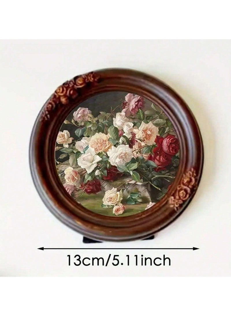 2pc Dark Brown Vintage Classic Photo Frame, Home Decor Wall Decor Table Decor, For Mother's Day Party Spring Graduation School Season Decor - Image 5