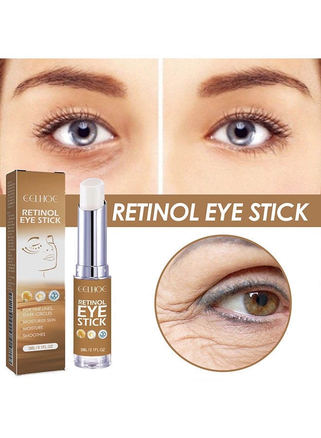 EELHOE Retinol Eye Stick - Collagen And Hyaluronic Acid For Dark Circle Puffiness Eye Bags And Fine Lines Retinol Eye Cream Eye Brightener Stick Under Eye Cream For Anti Aging Improve Eye Skin - Image 2
