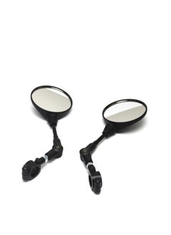 SYOSI Universal Motorcycle Scooter Aluminum Alloy Handlebar Collapsible Round Shape Rearview Side Mirror Base Modified Accessories for Street Cars Universal Scooters 1 Pair  - Image 3