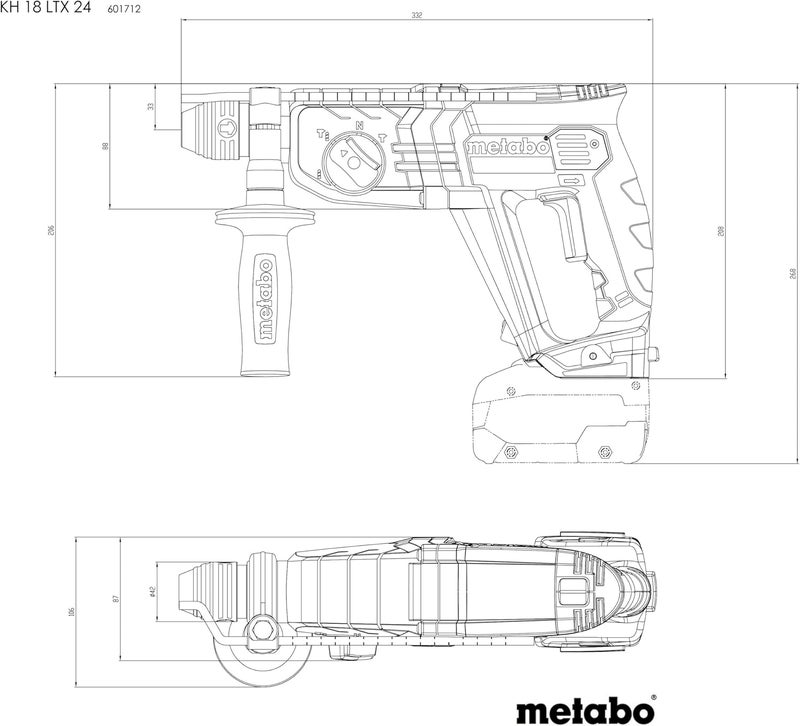 Metabo KH 18 LTX 24 Cordless Hammer Drill - Image 2