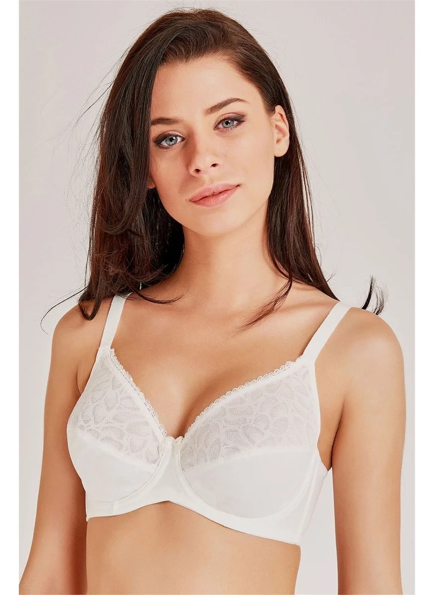 Magic Form 6297 Women's Ecru Lace Hollow-out Minimizer Bra