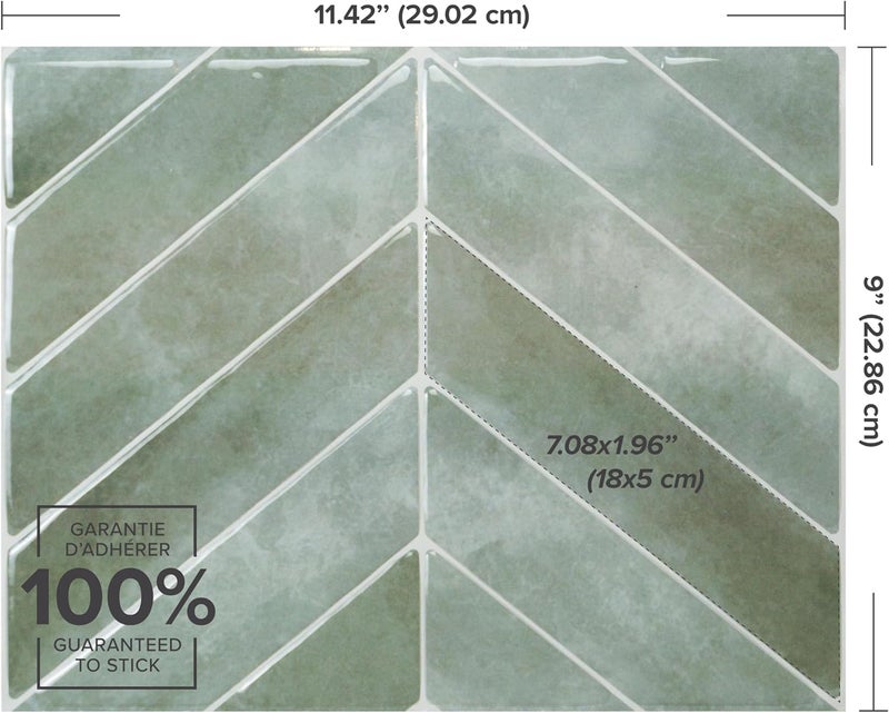 Smart Tiles Peel and Stick Backsplash - 5 Sheets of 11.43" x 8.38" - 3D Adhesive Peel and Stick Tile Backsplash for Kitchen, Bathroom, Wall Tile - Image 3