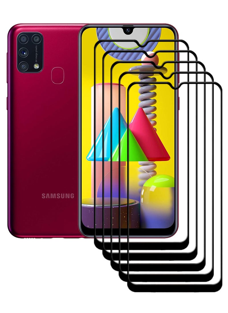 ACLIX 5 Pieces Antistatic ESD Dustproof Premium Quality High Definition Tempered Glass Screen Protector Designed For Samsung Galaxy M31 - Image 1