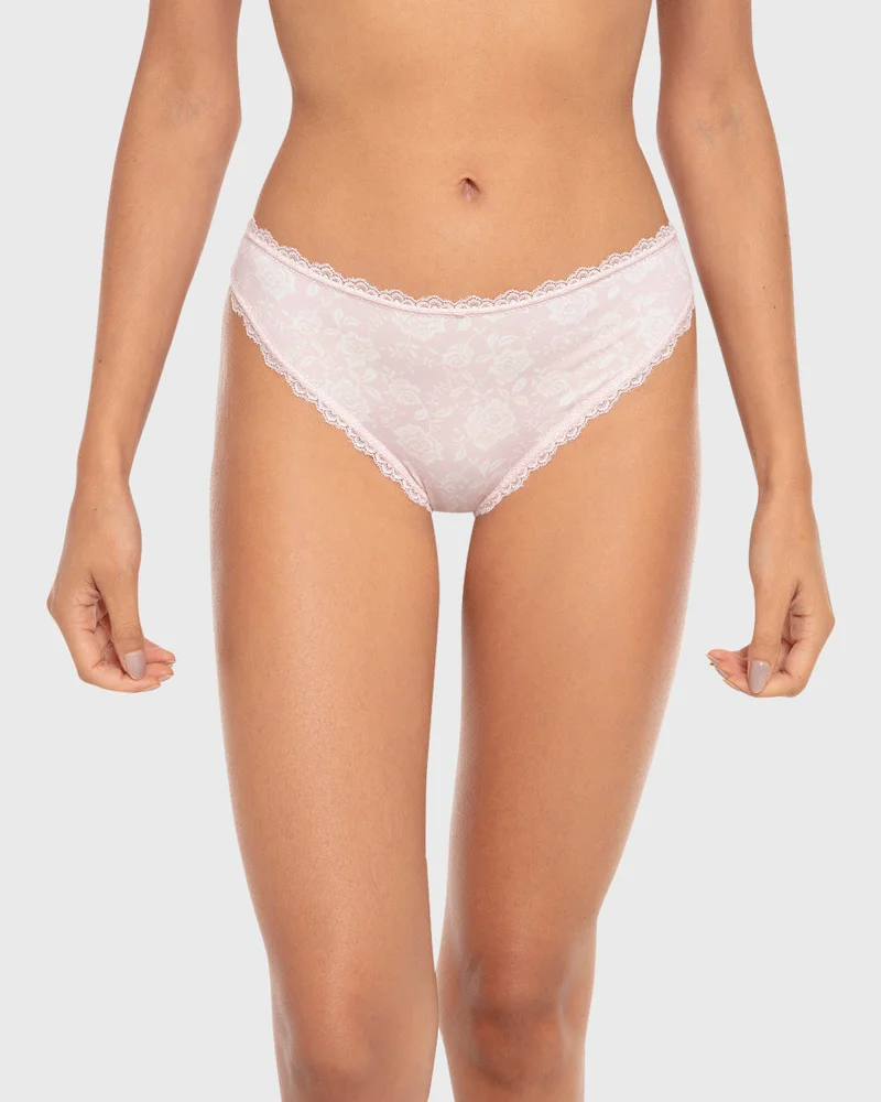 Isla & Evie Isla & Evie Printed Microfiber Bikini Panty