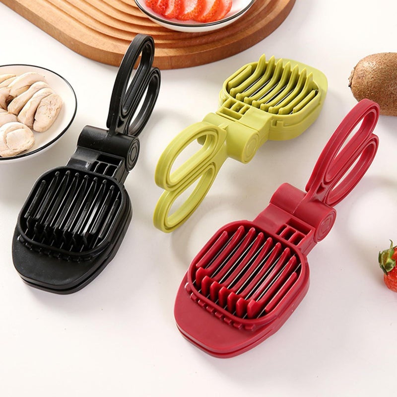 Green Fruit Cutter With Stainless Steel Blades For Grapes Banana Strawberry Kiwi Cucumber - Image 5