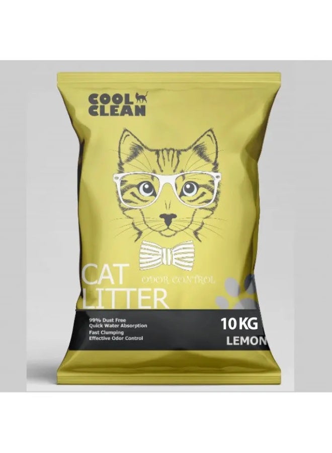COOL CLEAN CLUMPING CAT LITTER LEMON 10 KG