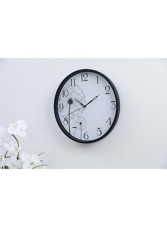 Pan Home ساعة حائط دانديليون D30 سم سوداء - Image 2