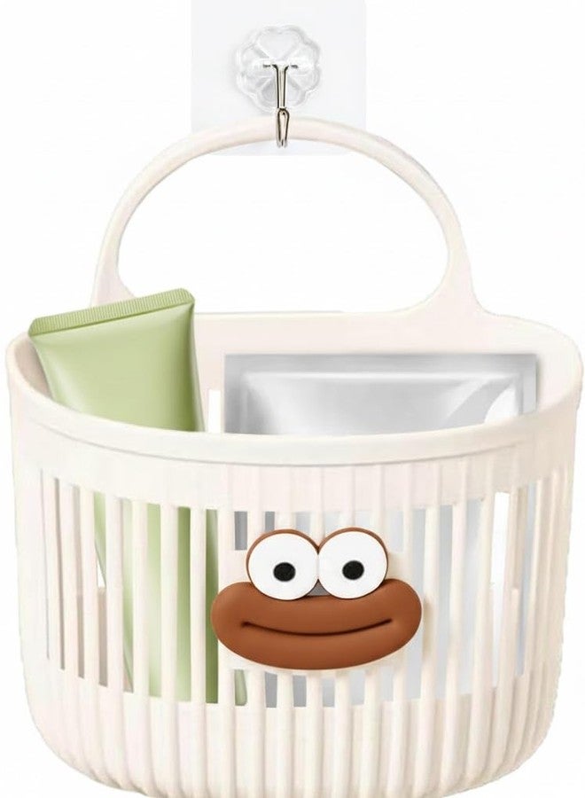 Krizkey Wall Mounted Basket for Bathroom,No Drill Organizing Bag with Hook Over Door Bathroom Organizer for Toiletry, Kitchen & Shower - Image 1
