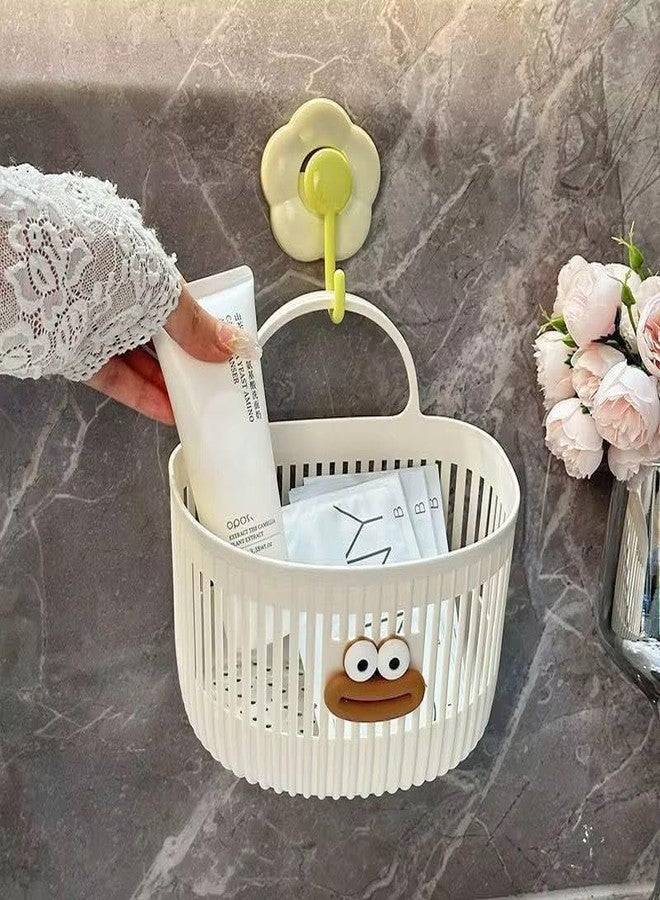 Krizkey Wall Mounted Basket for Bathroom,No Drill Organizing Bag with Hook Over Door Bathroom Organizer for Toiletry, Kitchen & Shower - Image 5