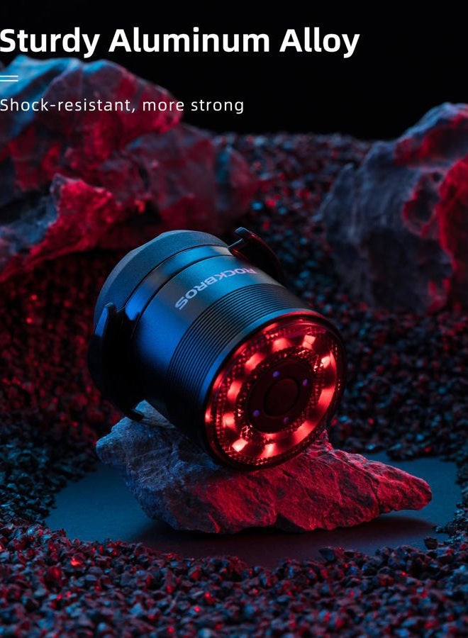 Rockbros Bike Tail Light, Rear Bike Light, 5 Modes, Type-C Rechargeable, 1oz Lightweight, IPX5, Aluminum Alloy Bike Taillight for Night Riding - Image 5